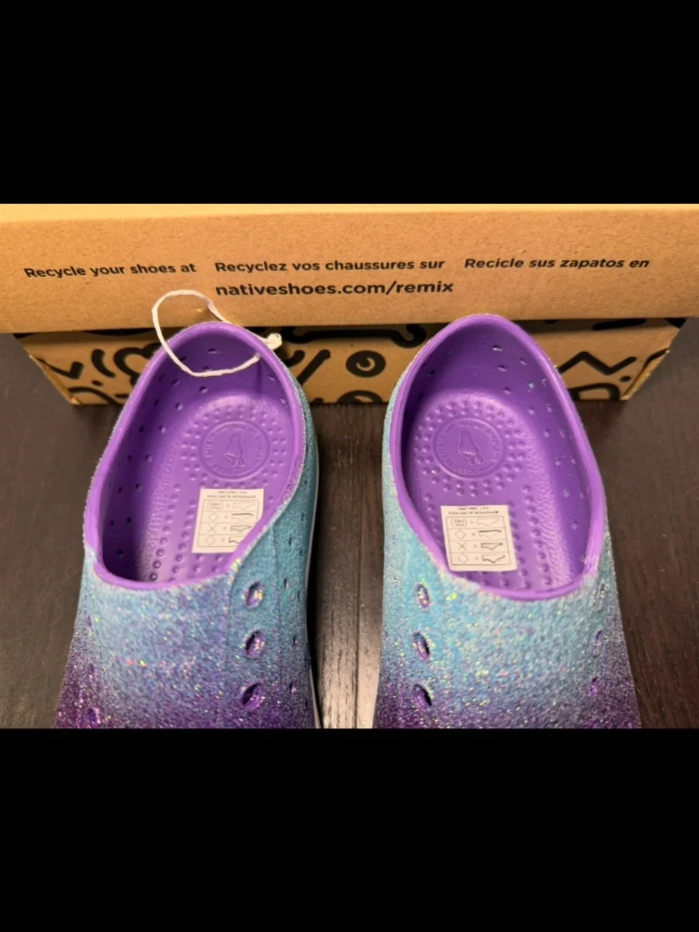 Native Jefferson Bling Slip On Shoes Glittered Starfish Little Kids/Toddler C13